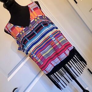Unique Spectrum Colorful Fringe Bottom Top